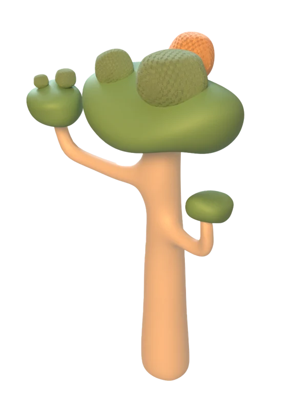 Tree with two crowns